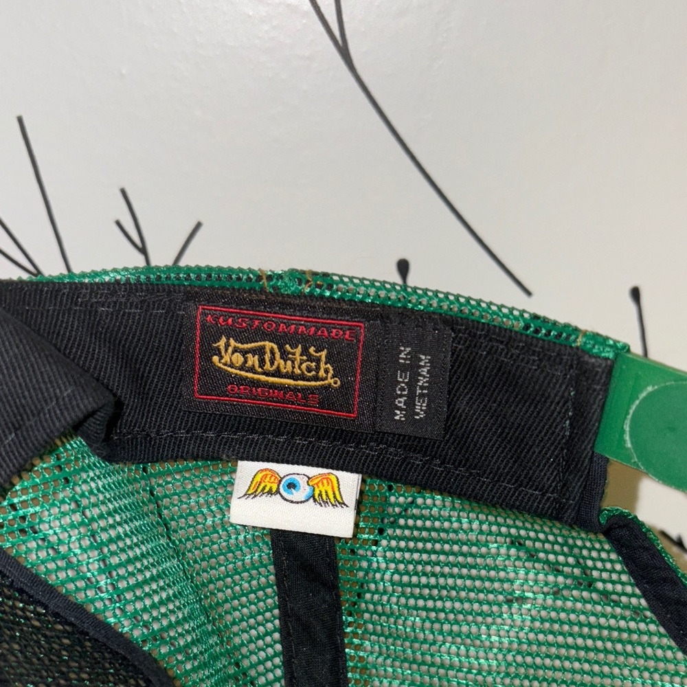 Von Dutch Green Checkered Hat - Picture 2 of 6